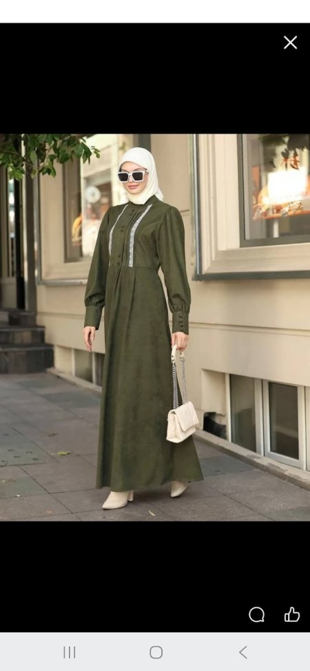 فستان كولدروي صدر ابيض